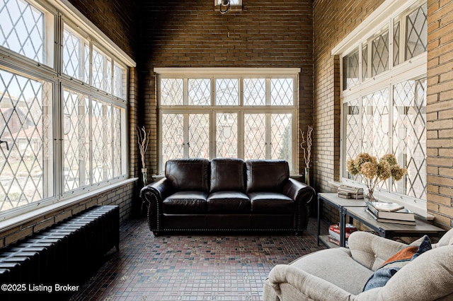 sunroom / solarium with radiator