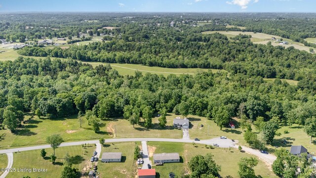 404 Persell Rd, Bedford, KY 40006 - aerial view of property's location with a heavily wooded area