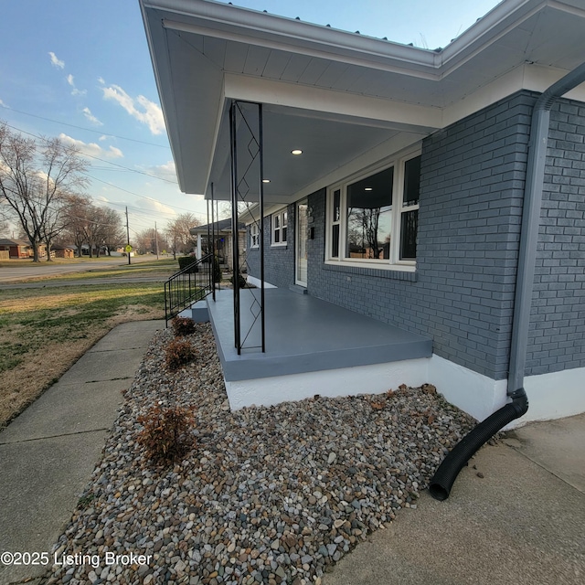 exterior space with a porch