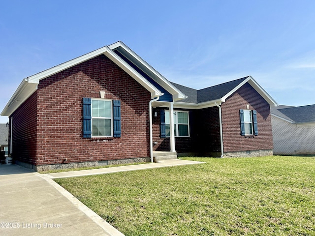 306 Oak Hill Ct, Bardstown, KY 40004 - ranch-style house featuring brick siding, crawl space, and a front yard