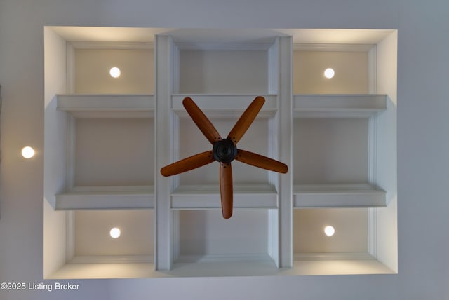 room details with ceiling fan