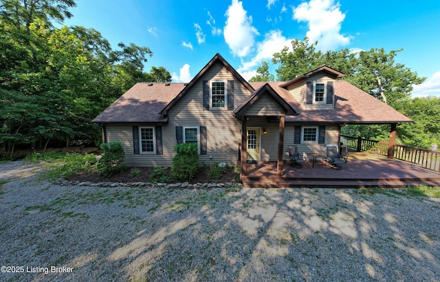 260 Patriots Path Ln, Falls Of Rough, KY 40119 - view of front of property with a wooden deck and a shingled roof