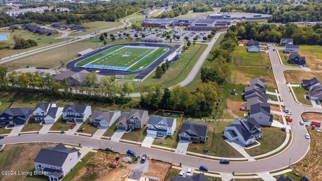 bird's eye view featuring a residential view
