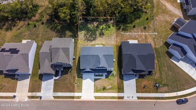 birds eye view of property featuring a residential view
