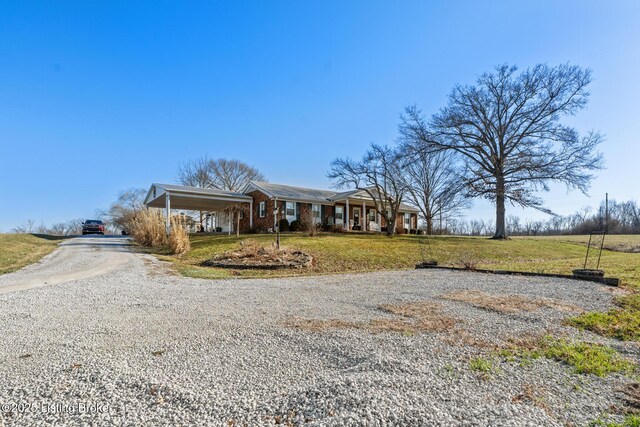 268 Cobb Rd, Eminence, KY 40019 - view of front facade featuring a front yard and driveway
