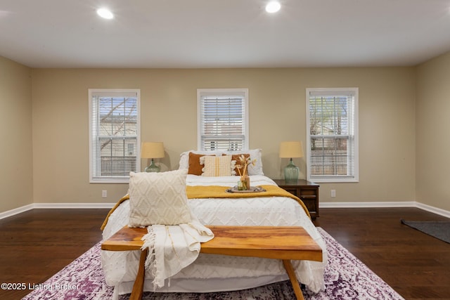 4316 Arwine Ct, Louisville, KY 40245 - bedroom with dark wood-style floors, recessed lighting, and baseboards