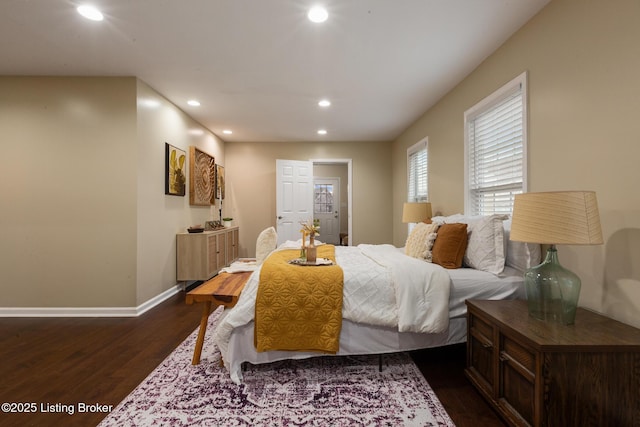 4316 Arwine Ct, Louisville, KY 40245 - bedroom with recessed lighting, dark wood-type flooring, and baseboards