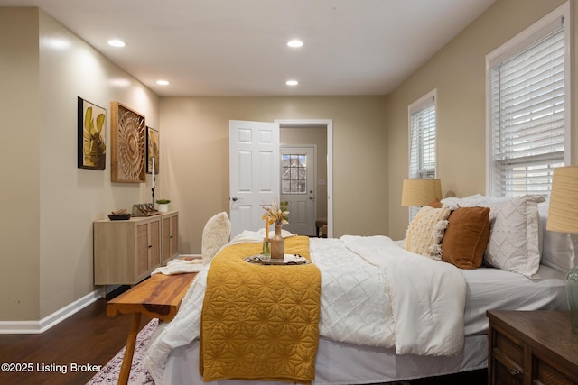 4316 Arwine Ct, Louisville, KY 40245 - bedroom with dark wood finished floors, recessed lighting, and baseboards