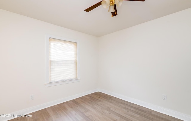 5512 Mae Ct, Louisville, KY 40214 - empty room featuring a ceiling fan, light wood-type flooring, and baseboards