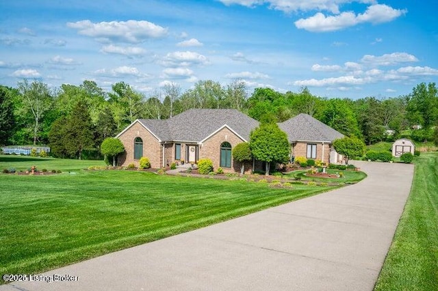 360 Rockcastle Villa, Shepherdsville, KY 40165 - ranch-style house with a front lawn and brick siding
