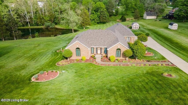360 Rockcastle Villa, Shepherdsville, KY 40165 - view of front of home featuring a front lawn and a water view