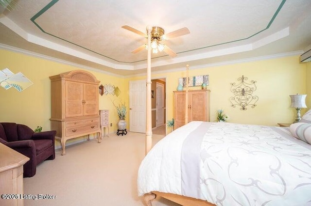 360 Rockcastle Villa, Shepherdsville, KY 40165 - bedroom featuring a raised ceiling, crown molding, and light carpet