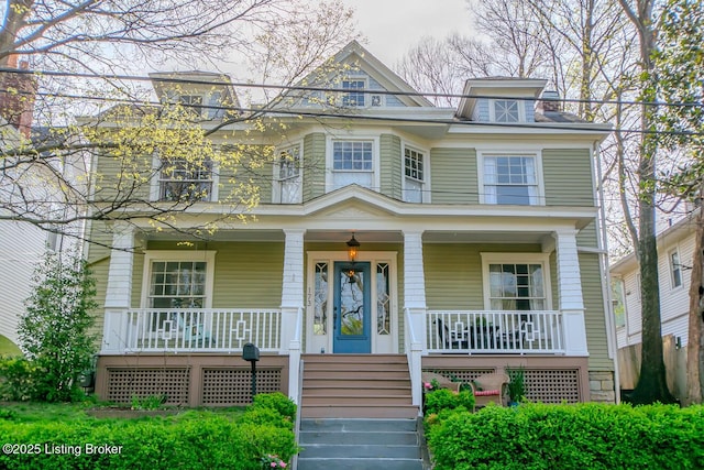 victorian house with covered porch