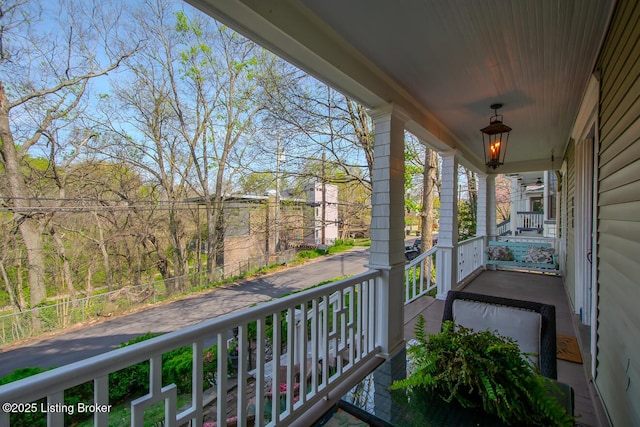 balcony with covered porch
