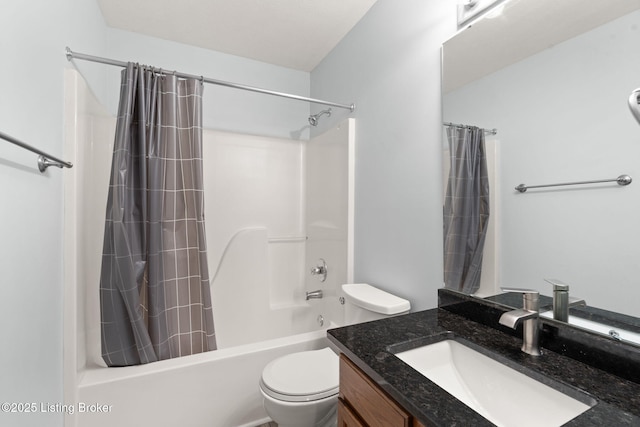 1501 Eagle Nest Way, Lyndon, KY 40222 - full bathroom featuring vanity, shower / tub combo with curtain, and toilet