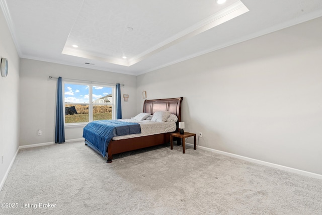 8806 Warbler Branch Way, Louisville, KY 40229 - bedroom with a raised ceiling, carpet flooring, crown molding, and baseboards