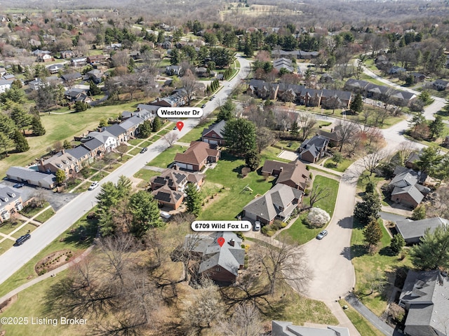 6709 Wild Fox Ln, Prospect, KY 40059 - birds eye view of property featuring a residential view