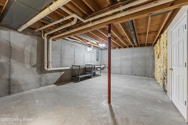 6709 Wild Fox Ln, Prospect, KY 40059 - unfinished basement featuring electric panel