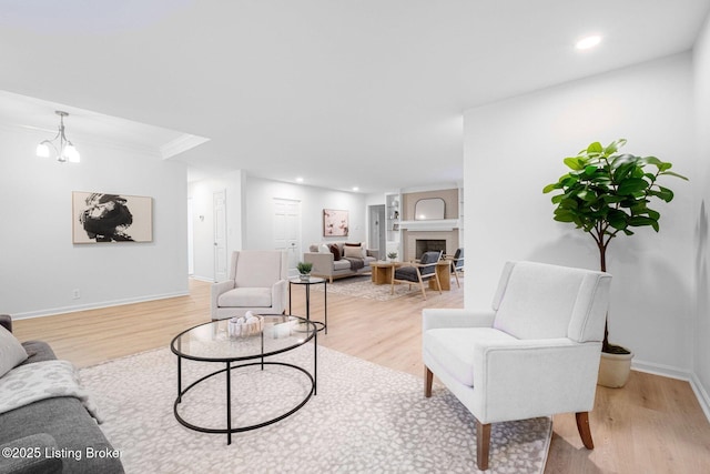 1911 Bainbridge Row Dr, Louisville, KY 40207 - living area with baseboards, recessed lighting, and wood finished floors