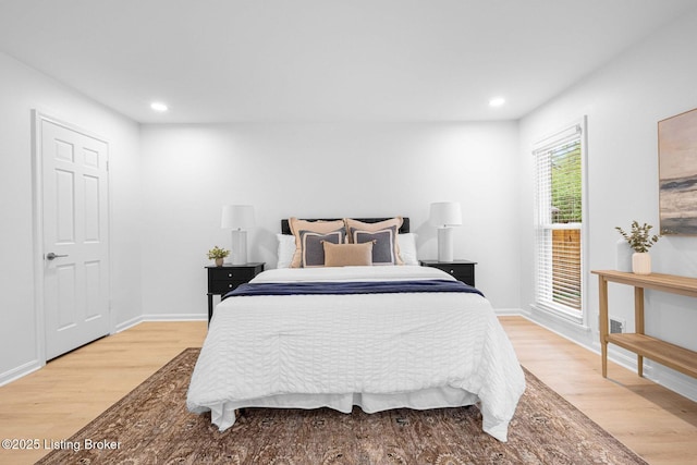 1911 Bainbridge Row Dr, Louisville, KY 40207 - bedroom with light wood-style floors, recessed lighting, and baseboards