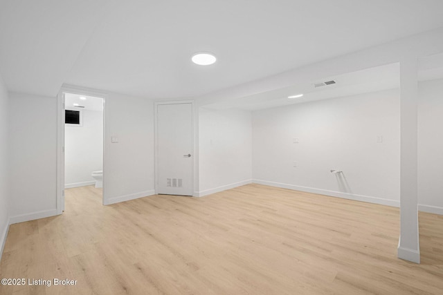 1911 Bainbridge Row Dr, Louisville, KY 40207 - finished below grade area featuring baseboards, visible vents, and light wood-style floors