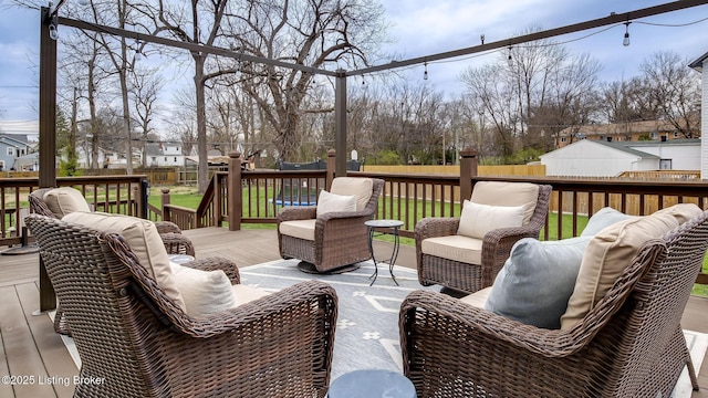 4742 Southern Pkwy, Louisville, KY 40214 - deck with outdoor lounge area and fence