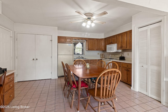 1147 Poplar Grove Rd, Buffalo, KY 42716 - dining space featuring a ceiling fan and light tile patterned flooring