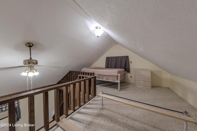 110 Nathan Rd, Falls Of Rough, KY 40119 - bedroom with lofted ceiling, carpet, and a textured ceiling
