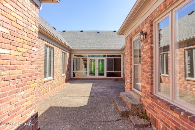 view of patio with french doors