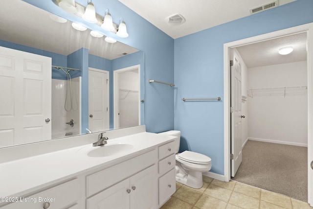 135C Michelle Dr, Shepherdsville, KY 40165 - full bathroom featuring toilet, baseboards, visible vents, and vanity