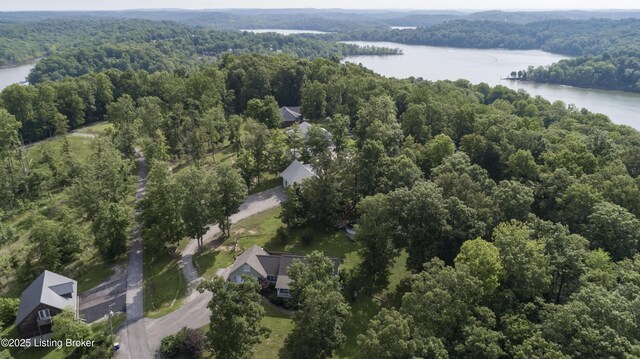 160 Oakland Hills Cir, Leitchfield, KY 42754 - drone / aerial view of a forest and a nearby body of water