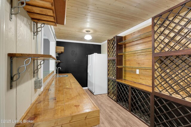 1468 Lakeshore Pkwy, Brandenburg, KY 40108 - wine room featuring light wood finished floors and wood ceiling