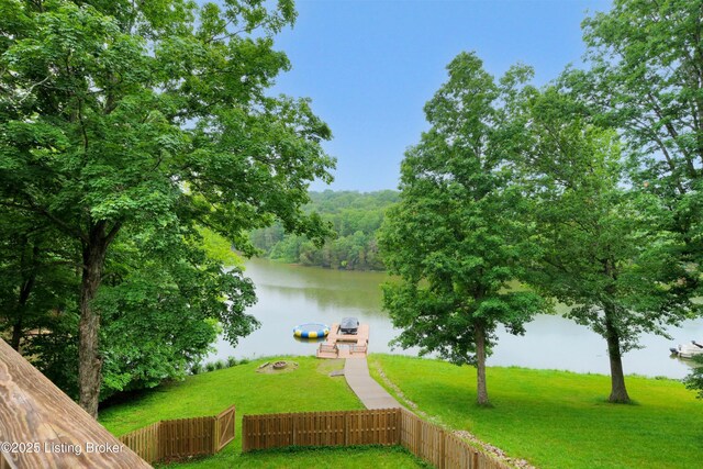1468 Lakeshore Pkwy, Brandenburg, KY 40108 - water view featuring a dock