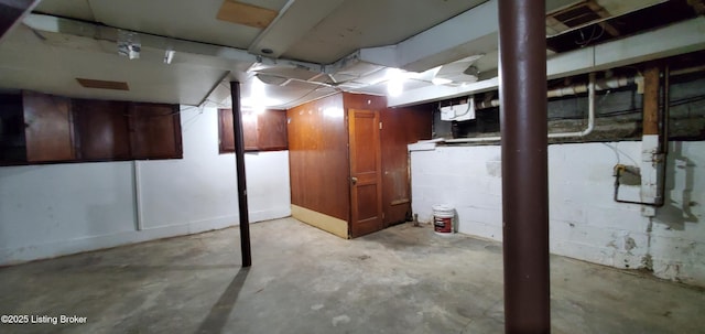 502 Montana Ave, Louisville, KY 40208 - unfinished below grade area featuring concrete block wall