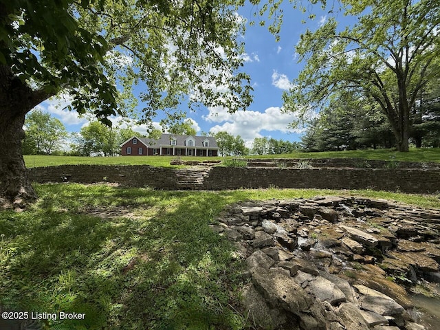 view of green lawn