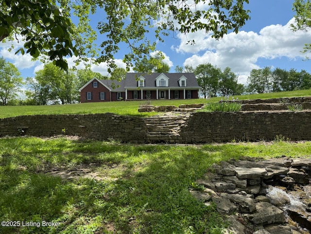 view of grassy yard