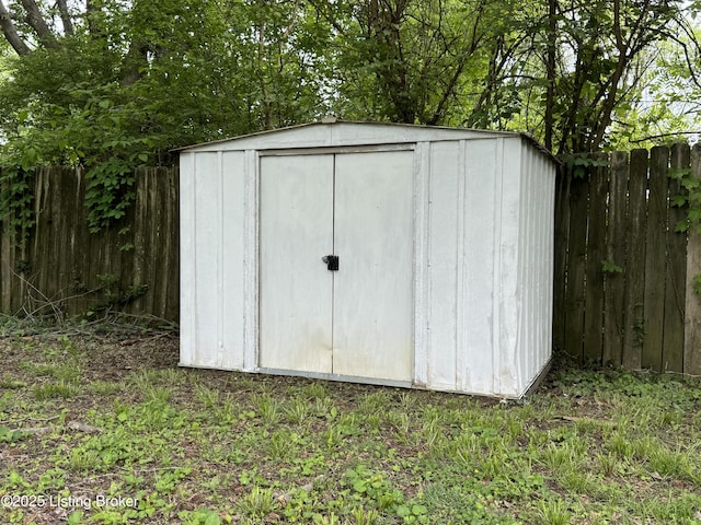 8714 Shadow Creek Way, Louisville, KY 40291 - view of shed featuring a fenced backyard