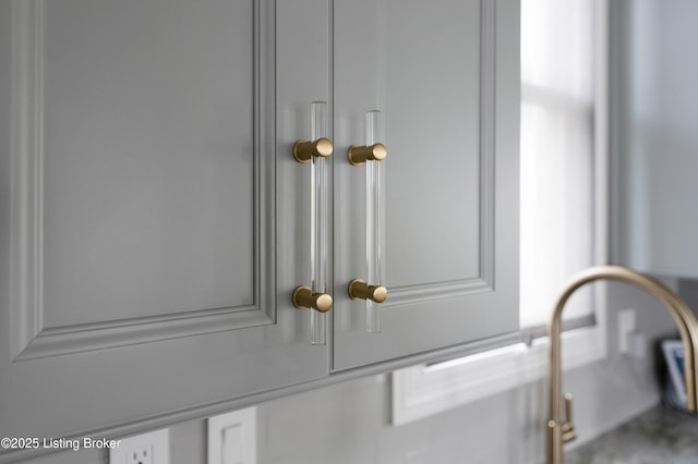 interior details with white cabinets