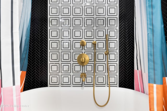 details featuring a soaking tub