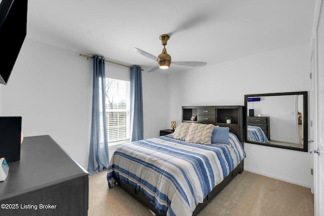 100 Bellemeade St, Brandenburg, KY 40108 - carpeted bedroom featuring baseboards and ceiling fan