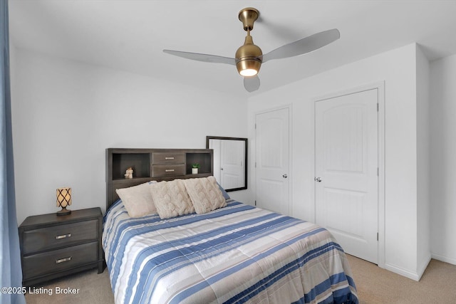 100 Bellemeade St, Brandenburg, KY 40108 - carpeted bedroom with ceiling fan