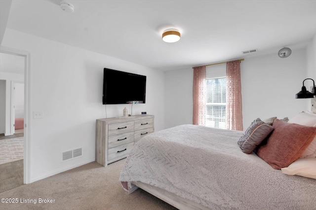 100 Bellemeade St, Brandenburg, KY 40108 - bedroom featuring light carpet, baseboards, and visible vents