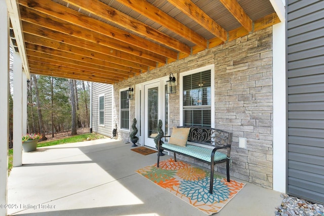 100 Bellemeade St, Brandenburg, KY 40108 - view of patio / terrace featuring a porch