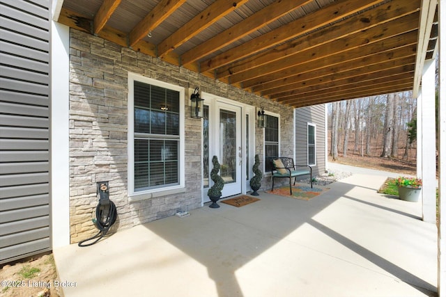 100 Bellemeade St, Brandenburg, KY 40108 - view of patio / terrace featuring covered porch