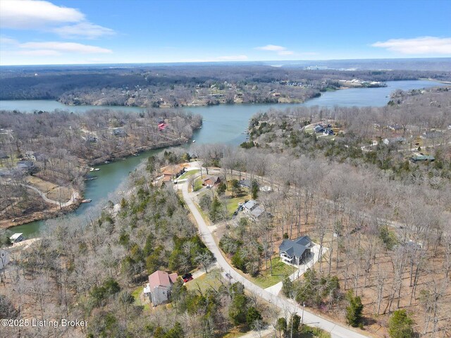 100 Bellemeade St, Brandenburg, KY 40108 - bird's eye view featuring a water view and a forest view