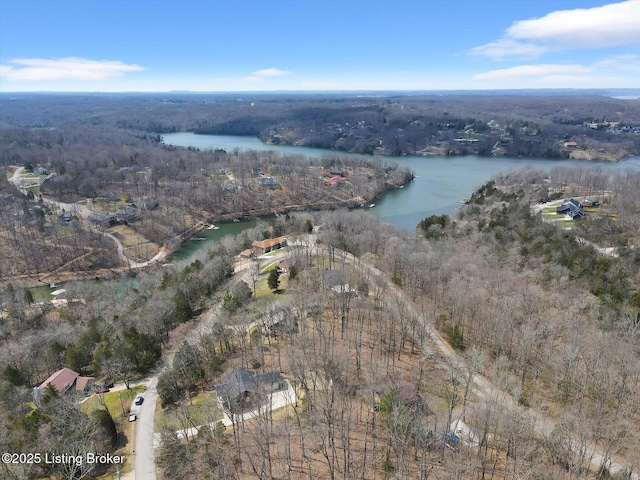 100 Bellemeade St, Brandenburg, KY 40108 - aerial view featuring a wooded view and a water view