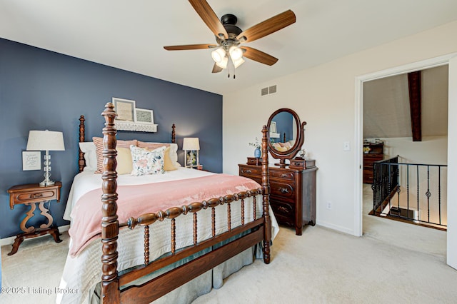 1014 Old Mill Stream Ln, Shepherdsville, KY 40165 - bedroom with carpet floors, baseboards, and a ceiling fan