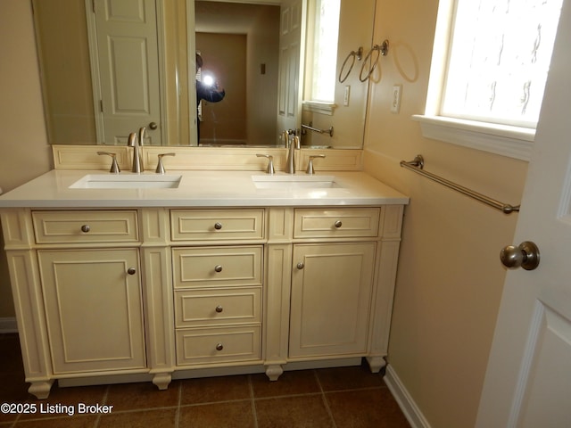 113 Lanai Dr Unit A, Shepherdsville, KY 40165 - full bathroom with double vanity, a sink, and tile patterned flooring