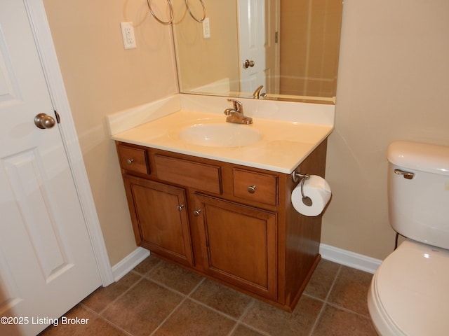 113 Lanai Dr Unit A, Shepherdsville, KY 40165 - half bath with toilet, vanity, tile patterned flooring, and baseboards