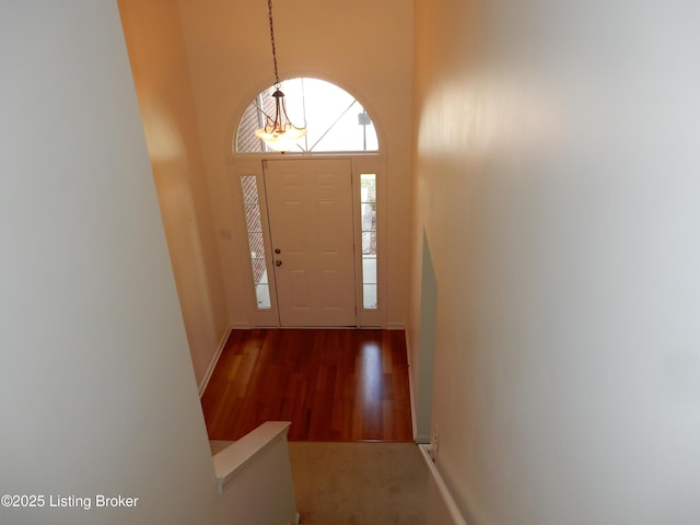 113 Lanai Dr Unit A, Shepherdsville, KY 40165 - interior space featuring baseboards, wood finished floors, and a towering ceiling